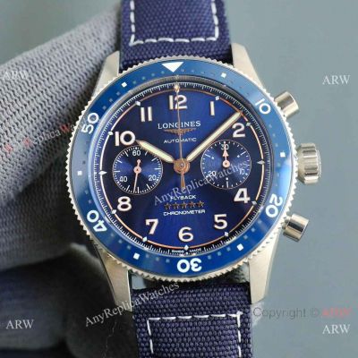 New Replica Longines Spirit FLYBACK Watches Blue Leather Strap